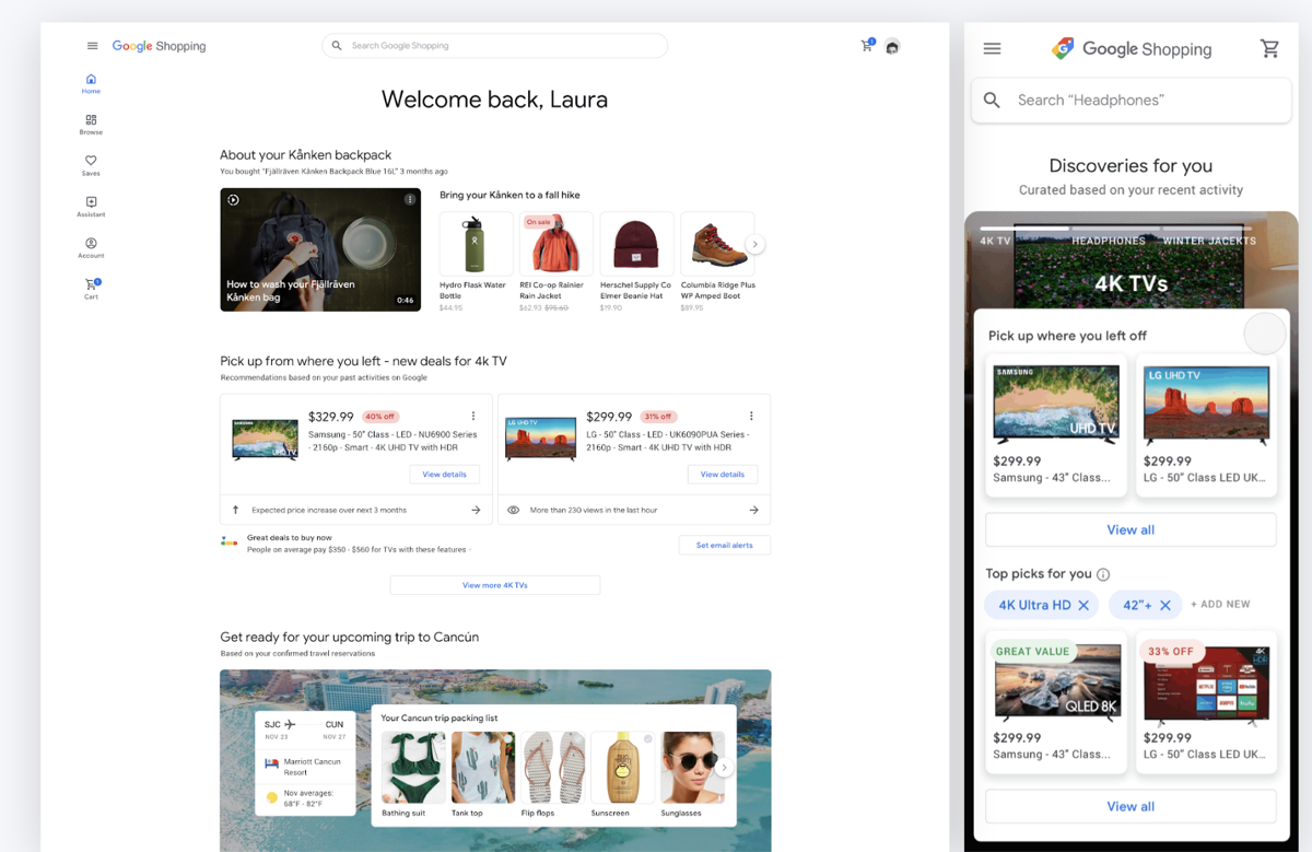 Nike Air Max 270 product page with price tracking showing 'Total price is low for this item' and 6-month price history